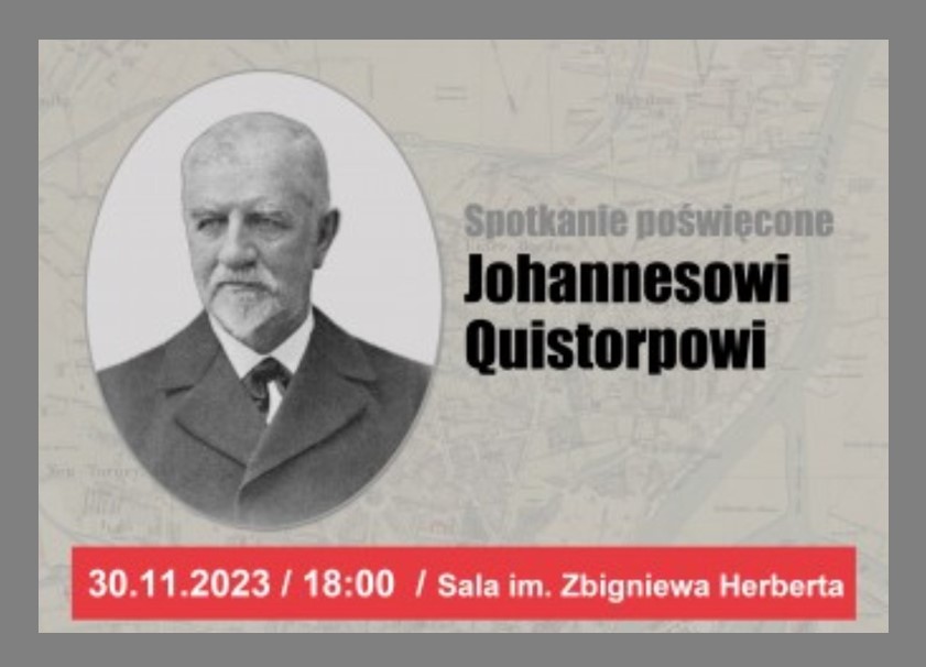 Spotkanie w Książnicy poświęcone Johannesowi Quistorpowi