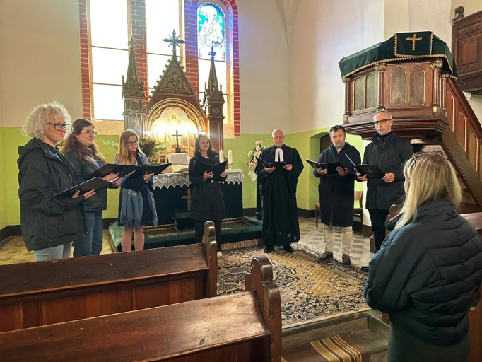 Warsztaty chóru „Cantus Cordis” przed nabożeństwem w Trzebiatowie